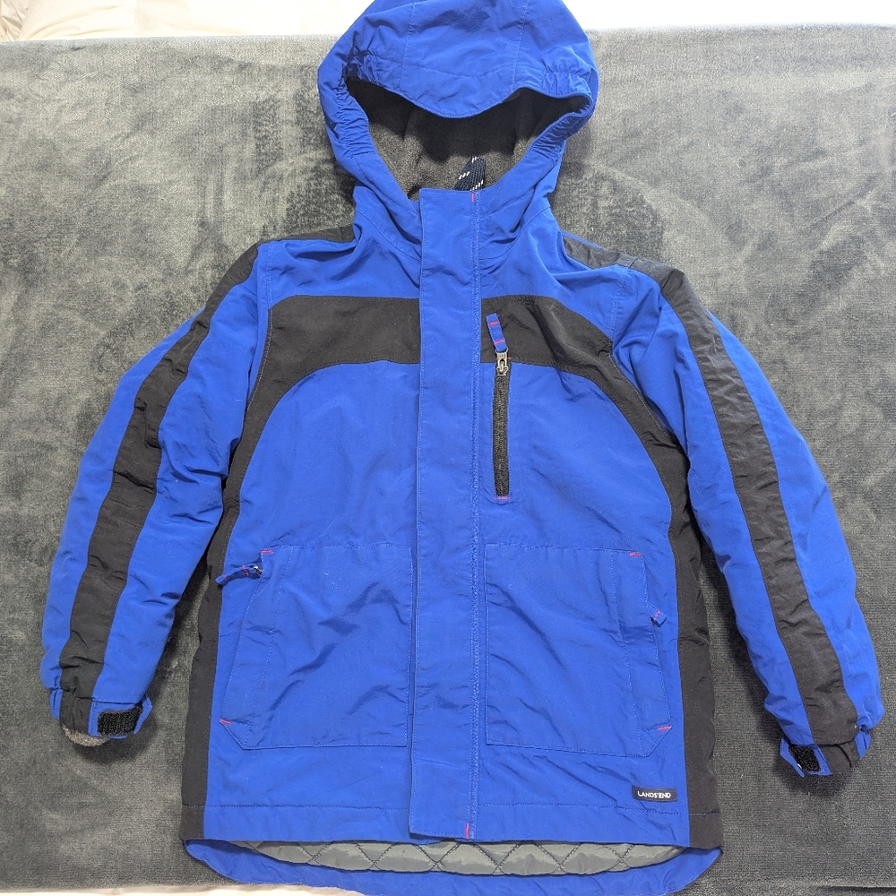 Lands End Squall Collection Waterproof Hooded Jacket Size 8 Small